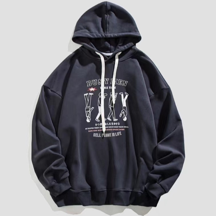 Black hooded sweatshirt